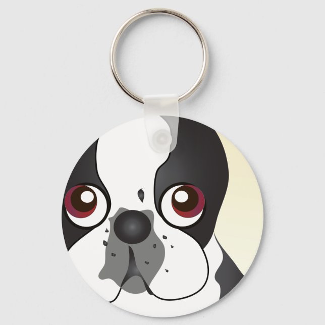 Boston Terrier Nyckelring (Framsida)