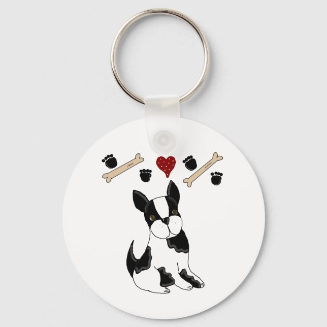 Boston Terrier Nyckelring (Framsida)