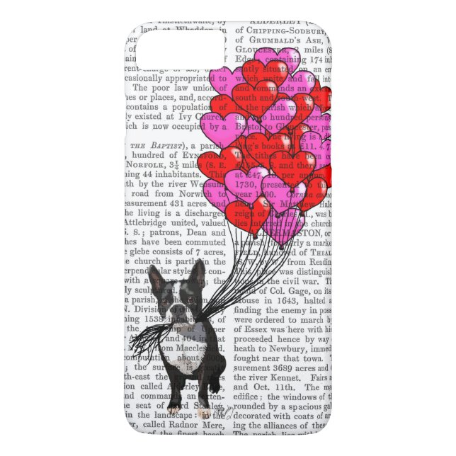 Boston Terrier och ballonger Case-Mate iPhone Skal (Baksida)