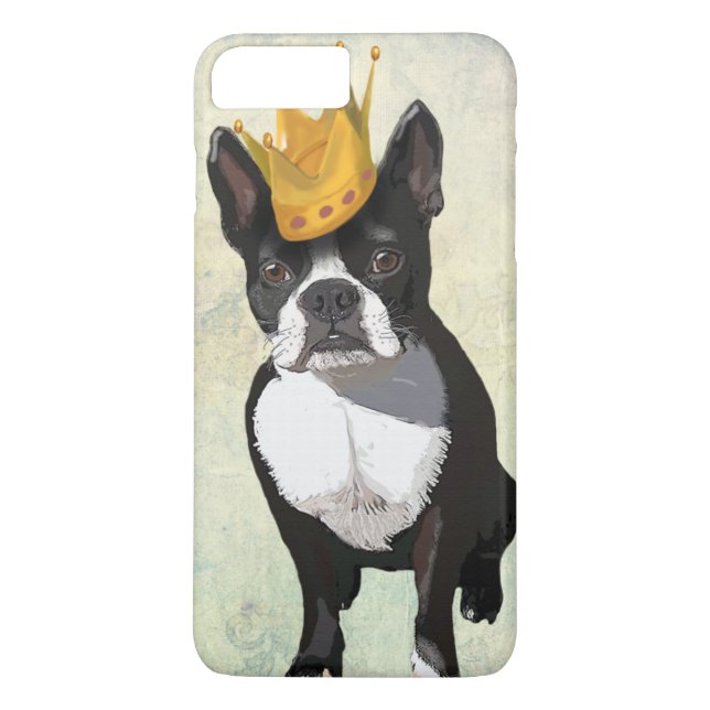 Boston Terrier och Krona Case-Mate iPhone Skal (Baksida)