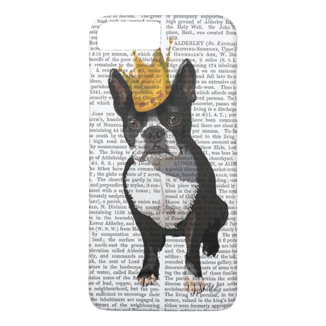 Boston Terrier och Krona Case-Mate iPhone Skal (Baksida)
