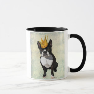 Boston Terrier och Krona Mugg