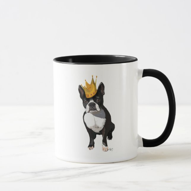 Boston Terrier och Krona Mugg (Höger)