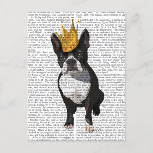 Boston Terrier och Krona Vykort