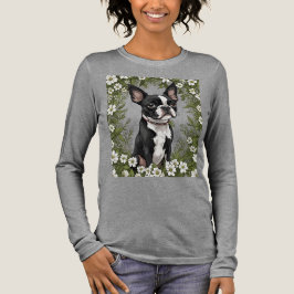 Boston Terrier och Massachusetts Mayblommor 3 T Shirt