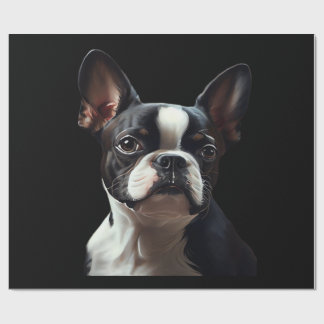 Boston Terrier - Oil Paint Classic T-Shirt Presentpapper