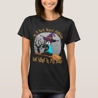Boston Terrier On A Dark Desert Highway T Shirt