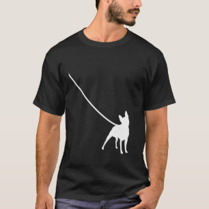 Boston Terrier på Leash Hund Bostie Mamma Pappa Pe T Shirt