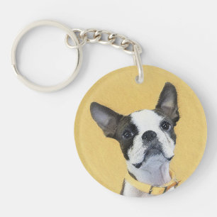 Boston Terrier Painting - Cute Original Hund Art