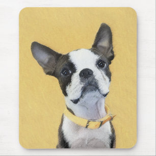 Boston Terrier Painting - Cute Original Hund Art Musmatta