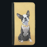 Boston Terrier Painting - Cute Original Hund Art Plånboksfodral För Samsung Galaxy S5<br><div class="desc">Boston Terrier hund porträtt, originalmålning. Vi specialiserar oss på söt och rolig originalkonst. Köp den för dig själv eller som en underbar gåva till dina Boston Terrier-älskande vänner. Var kreativ - klicka på CUSTOMIZE om du vill lägga till/ta bort/ändra text, ändra storlek på bild, ändra färg eller något annat som...</div>