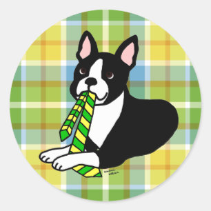Boston Terrier pappa 1 Play Runt Klistermärke