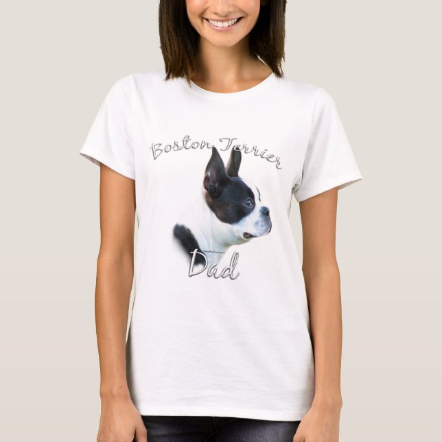 Boston Terrier Pappa 2 T-shirt (Framsida)