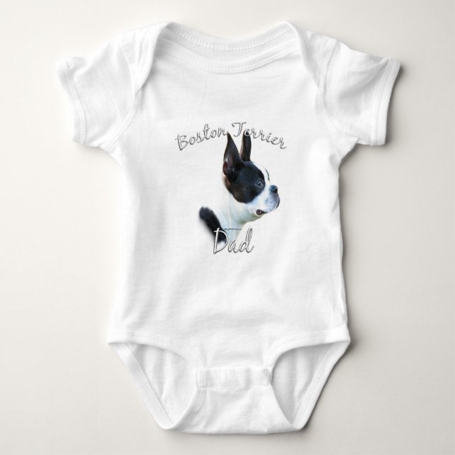Boston Terrier Pappa 2 Tee Shirt (Framsida)