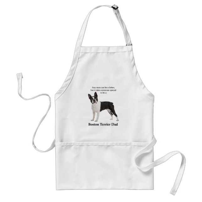 Boston Terrier Pappa Apron Förkläde (Framsidan)