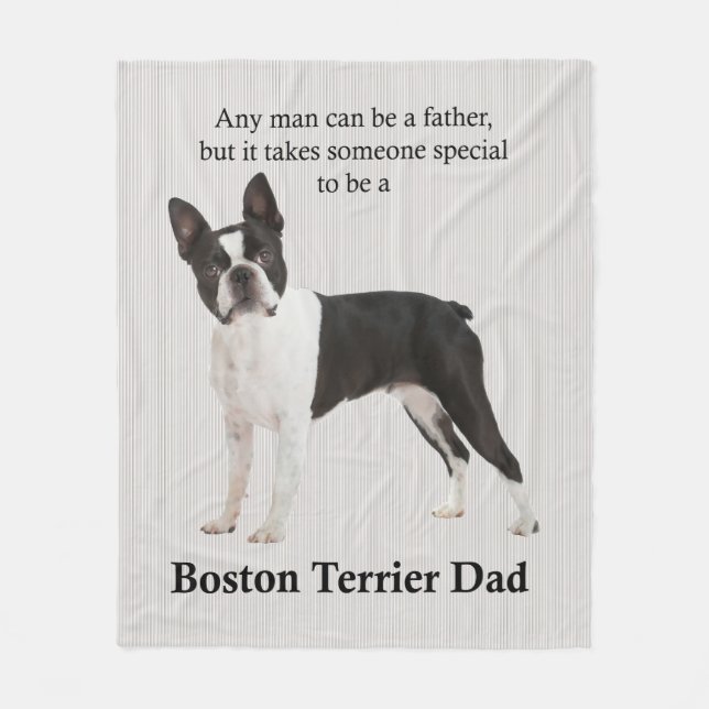Boston Terrier Pappa Fleece Blanket (Framsidan)