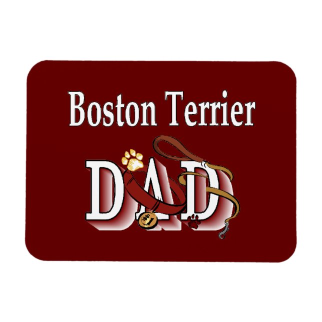 Boston Terrier Pappa Magnet (Horisontell)