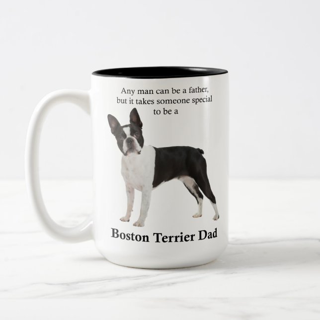 Boston Terrier Pappa Mugg (Vänster)