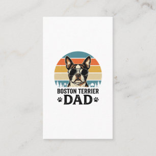 Boston Terrier Pappa Vintage Hund Ägare Design_1 Visitkort