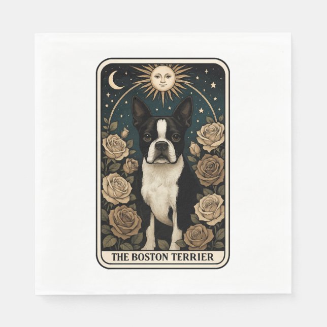 Boston Terrier Pappersservett (Framsidan)