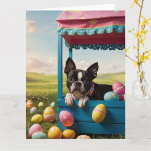 Boston Terrier Påsk Kort