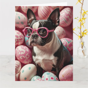 Boston Terrier Påskägg Kort