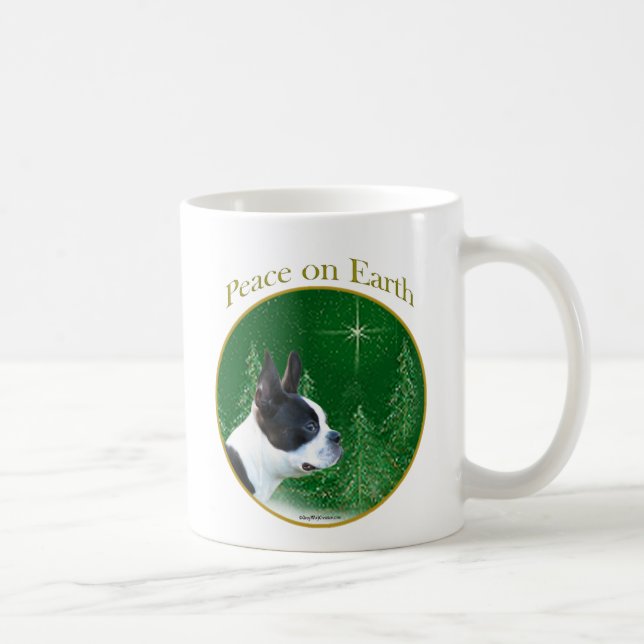 Boston Terrier Peace Kaffemugg (Höger)