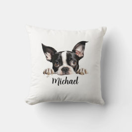Boston Terrier Peeking Hundar Subliceringspaket Kudde