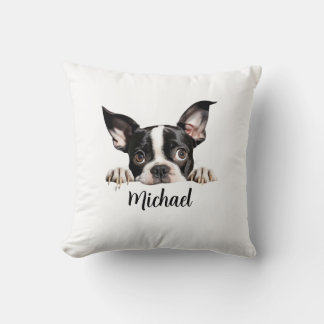 Boston Terrier Peeking Hundar Subliceringspaket Kudde