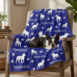 Boston Terrier Personlig Blanket Gift Fleecefilt