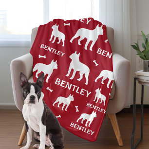 Boston Terrier Personlig Blanket Gift Fleecefilt