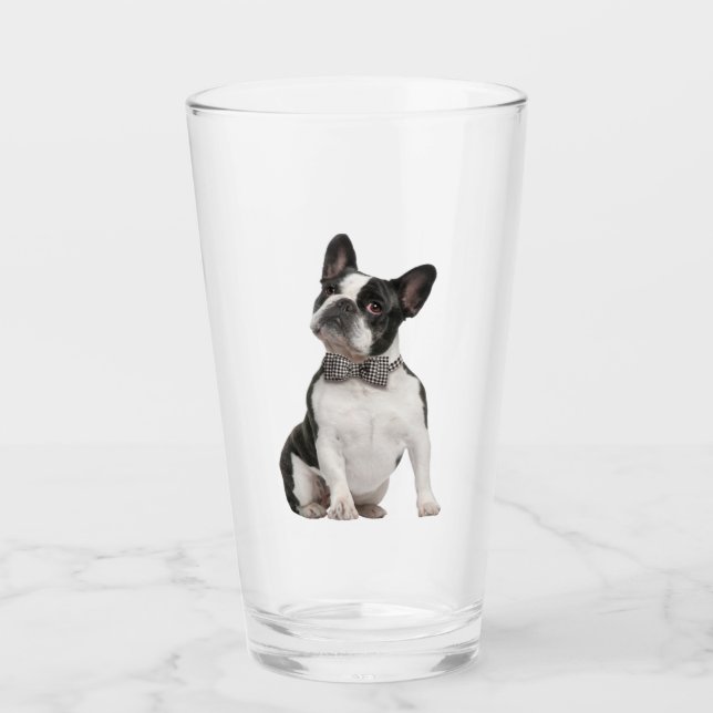 Boston Terrier Pet Animal Glass Glaskopp (Framsida)