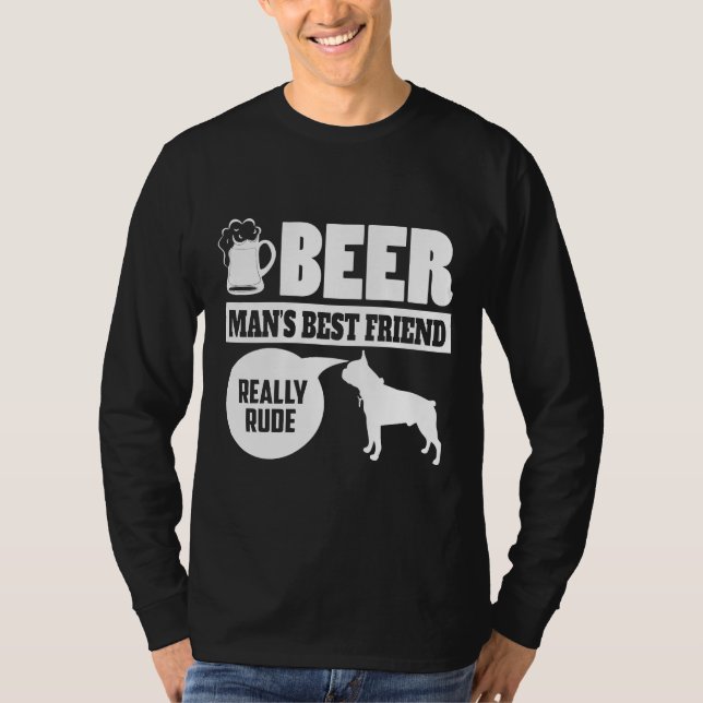Boston Terrier Pet Hund Best Friend Citat T Shirt (Framsida)