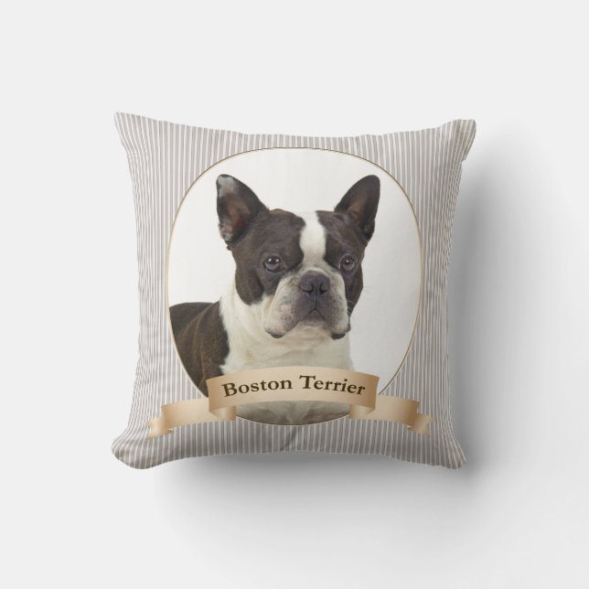 Boston Terrier Pillow Kudde (Framsida)