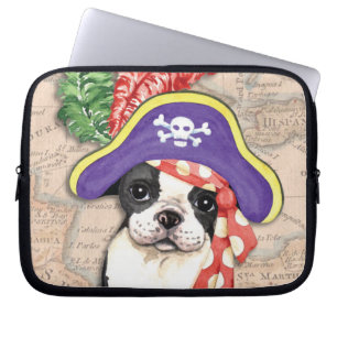 Boston Terrier Pirat Laptop Fodral