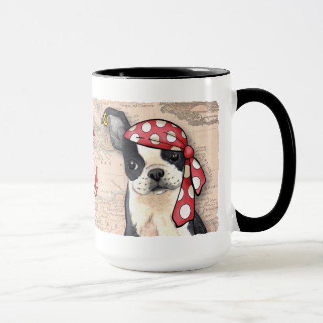 Boston Terrier Pirat Mugg (Höger)
