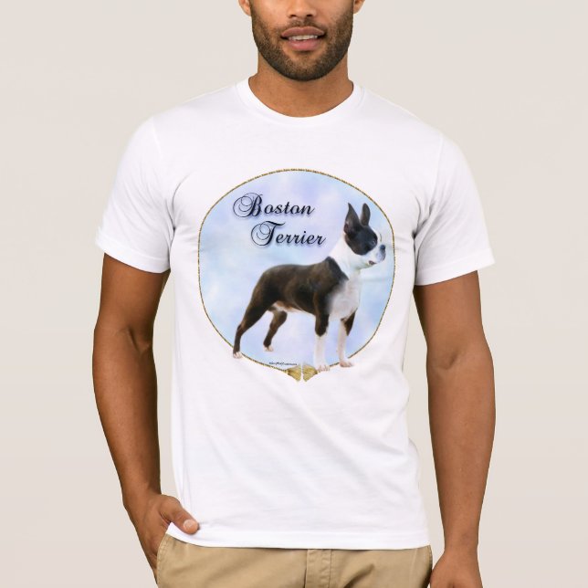 Boston Terrier Porträtt T-shirt (Framsida)