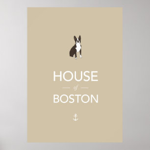 Boston Terrier poster utskrift