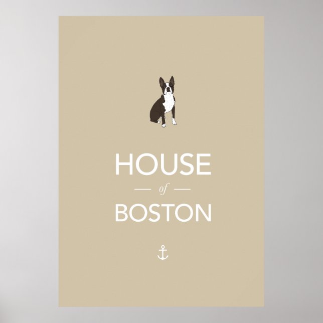 Boston Terrier poster utskrift (Framsidan)