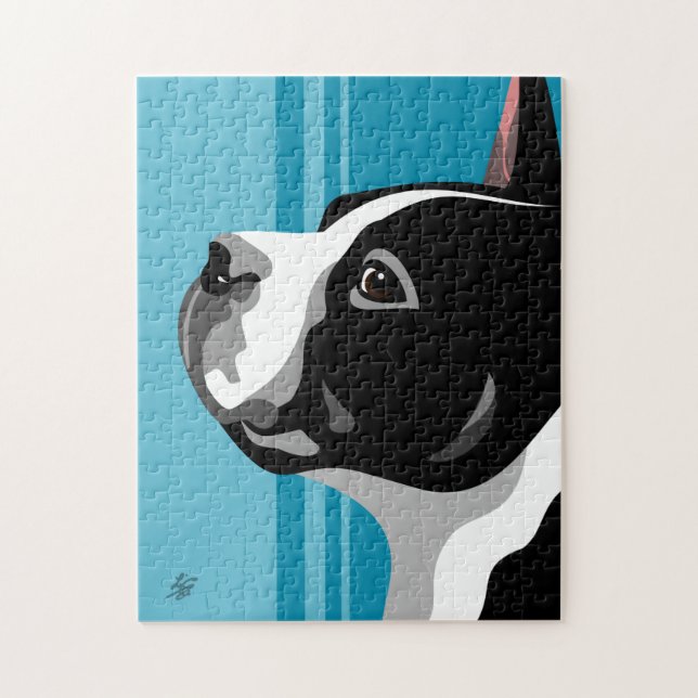 Boston Terrier-presenter Pussel (Vertikal)