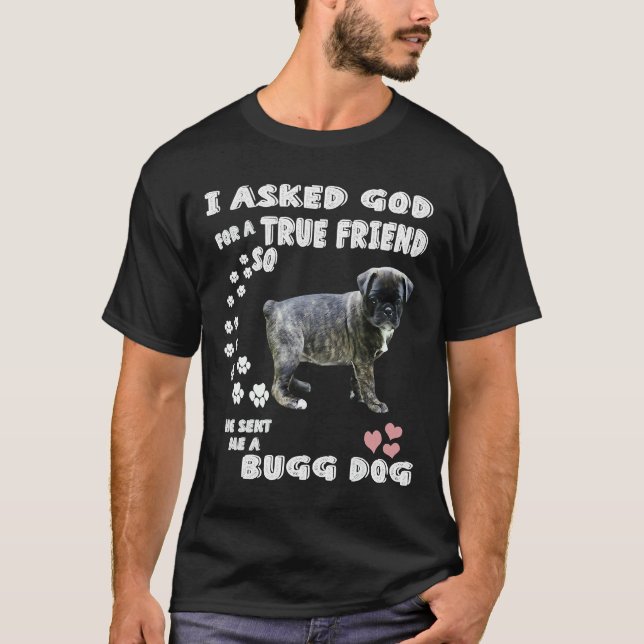 Boston Terrier Pug Kostym Hund Husdjur T Shirt (Framsida)