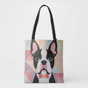 Boston Terrier-quilt Tygkasse