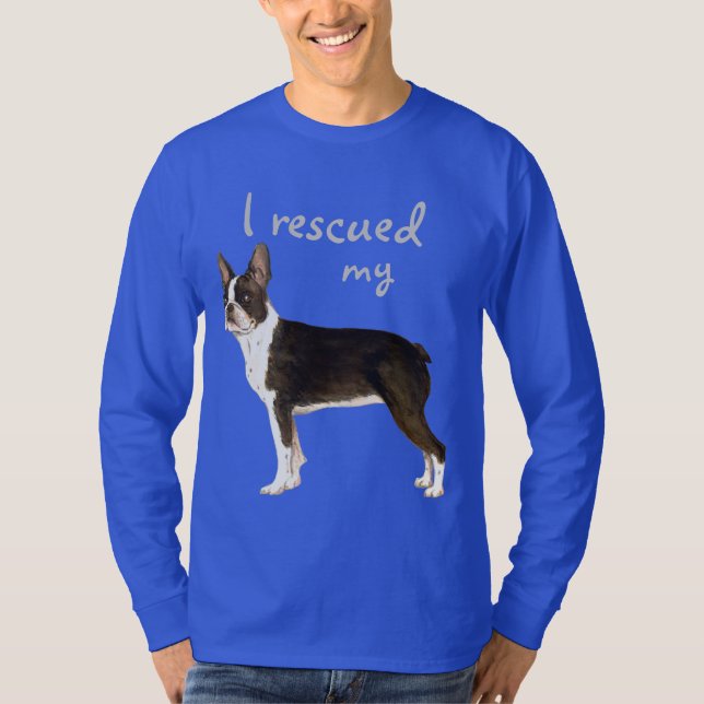 Boston Terrier Rädding T-Shirt (Framsida)