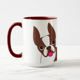 Boston Terrier Red Brown och White Kaffemugg