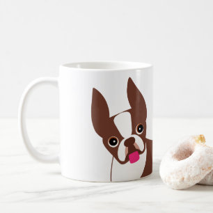 Boston Terrier Red Brown och White Kaffemugg