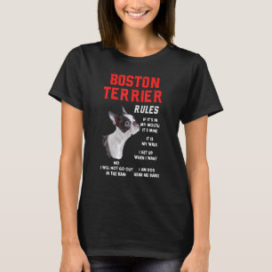 Boston Terrier Regler Roligt Hundägare Pet I M Hun T Shirt