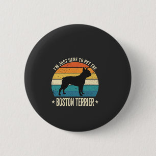 Boston Terrier Retro Hundälskare Grafisk_1 Knapp