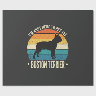 Boston Terrier Retro Hundälskare Grafisk_1 Presentpapper