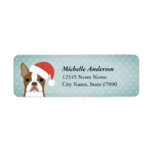 Boston Terrier Returetiketters Returadress Etikett