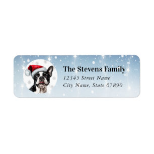 Boston Terrier Returetiketters Returadress Etikett